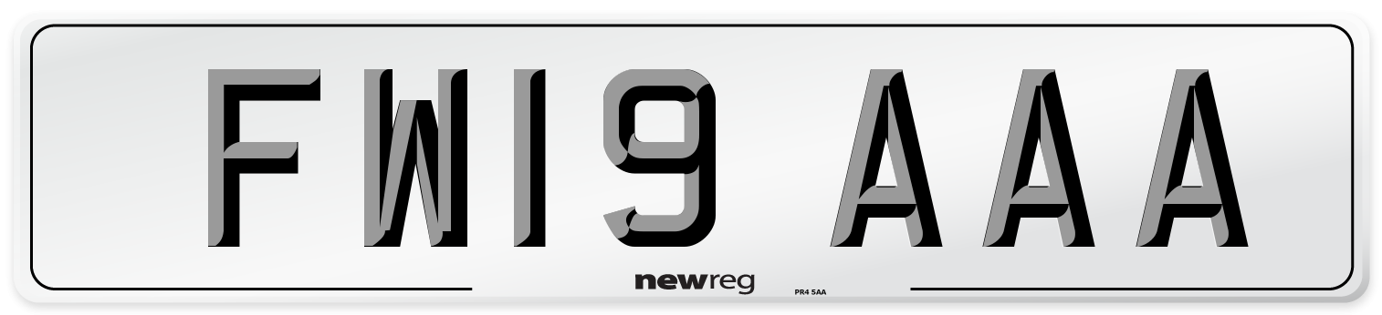 FW19 AAA Number Plate from New Reg